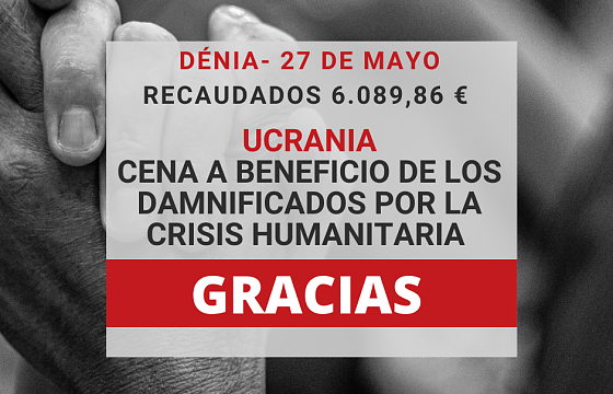 Recaudados 6000 euros para los damnificados por la crisis humanitaria en Ucrania